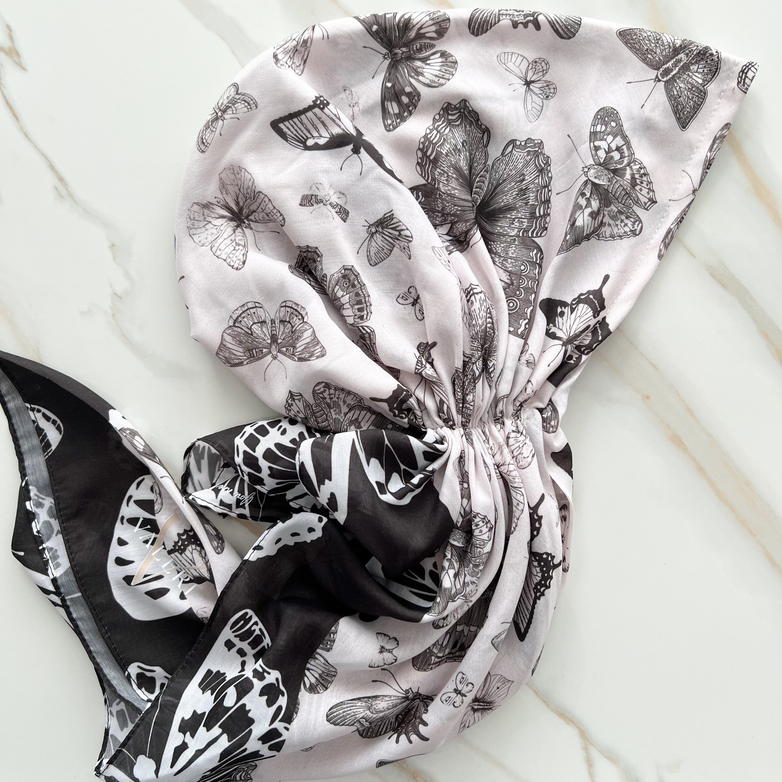 Butterfly Embellished Pre-Tied Scarf