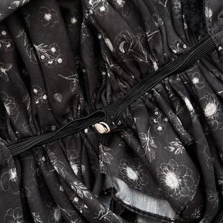 Valeri Signature Bloom Black Pre-Tied Scarf