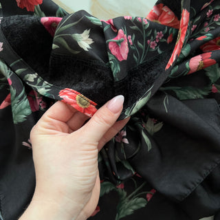 Midnight Poppy Triangle Scarf