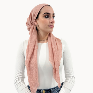 Ballet Pink Crinkle Pre-Tied Scarf