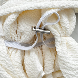 Cream Crinkle Pre-Tied Scarf
