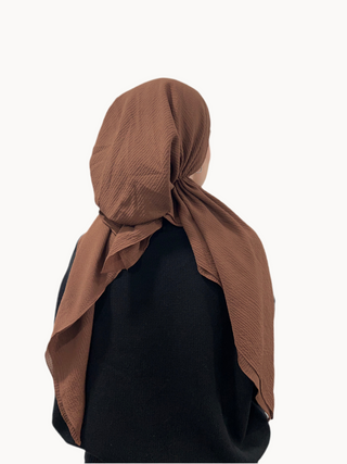 Pecan Crinkle Pre-Tied Scarf