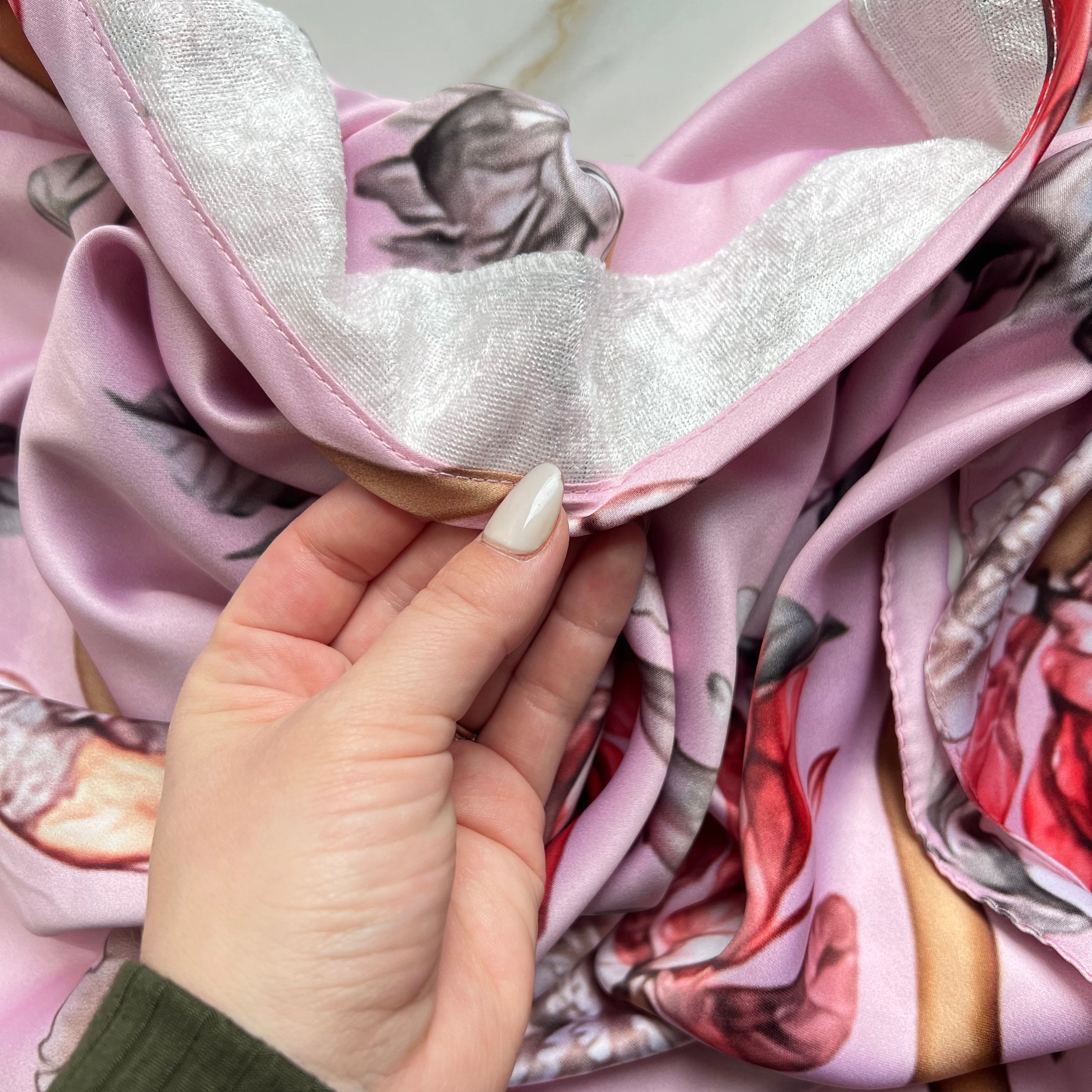 Chloe Satin Triangle Scarf