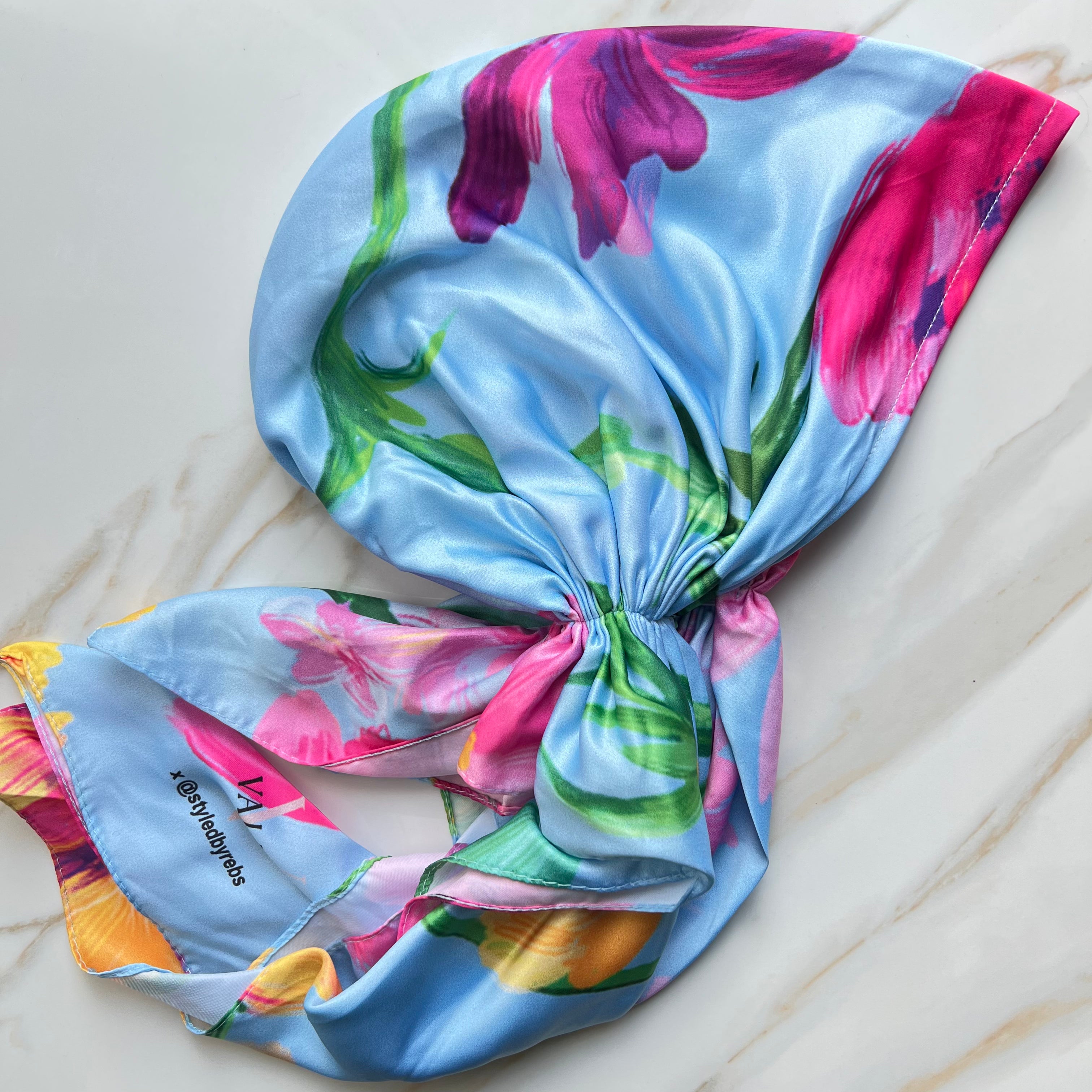 Gratitude Garden X @styledbyrebs Satin Pre-Tied Scarf