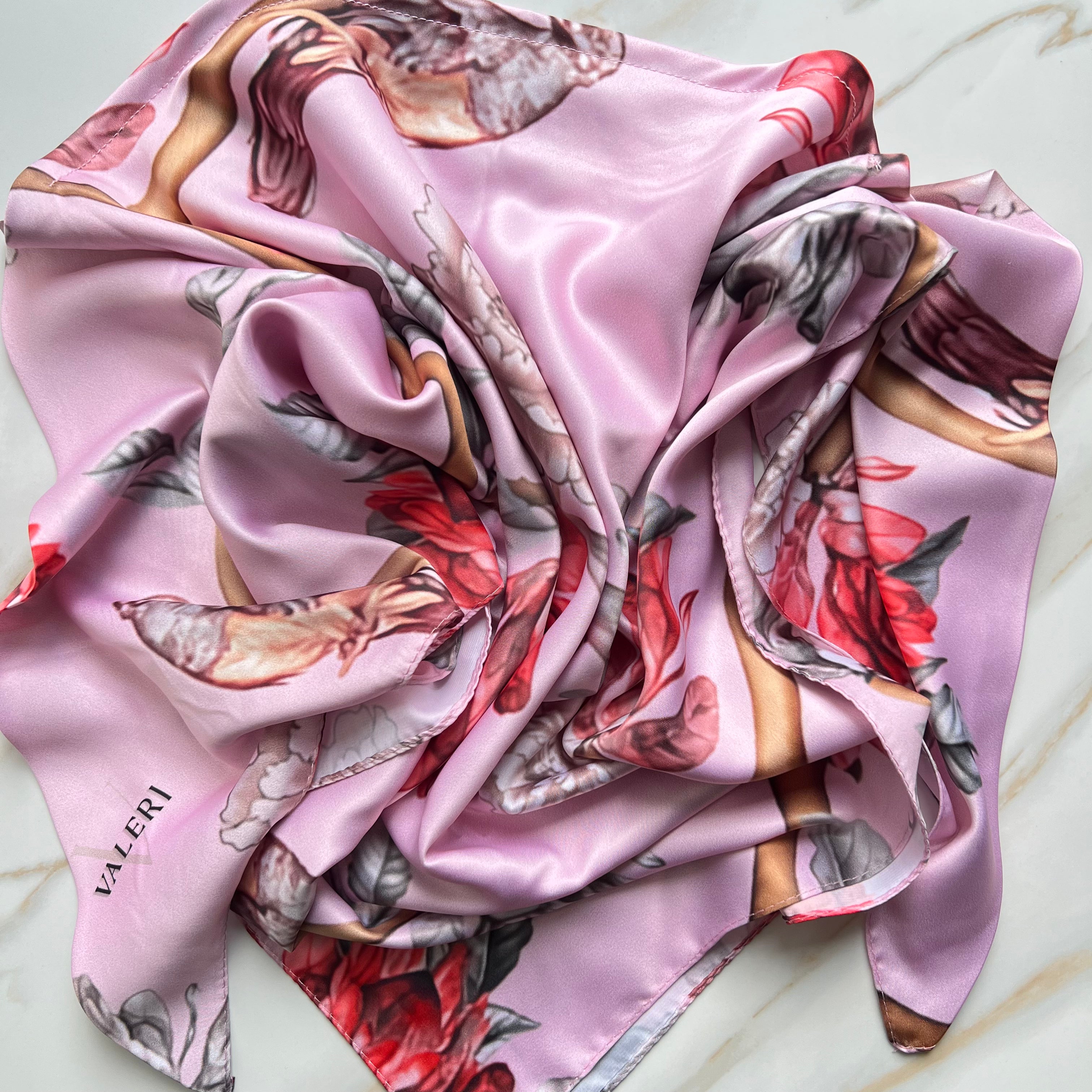 Chloe Satin Triangle Scarf