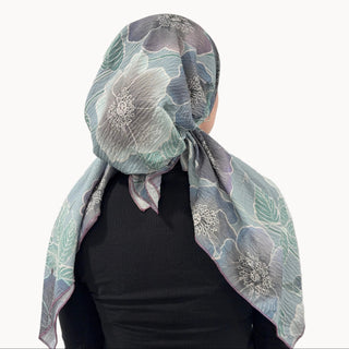 Moonlit Poppies Pre-Tied Scarf