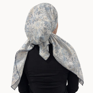 Powder Blue Botanica Pre-Tied Scarf