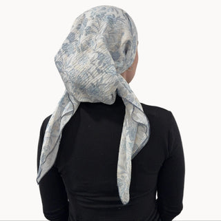 Powder Blue Botanica Triangle Scarf