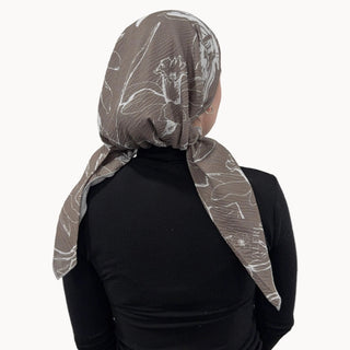 Cocoa Daffodil Triangle Scarf