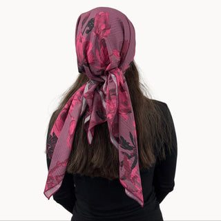 Berry Magnolia Square Scarf