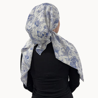 Monarch Toile Light Crinkle Pre-Tied Scarf