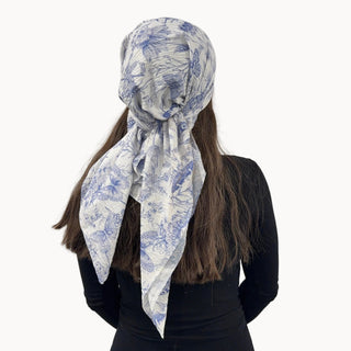Monarch Toile Light Crinkle Square Scarf