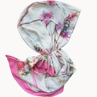 Jardin Rose Light Crinkle Pre-Tied Scarf