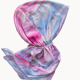 Cotton Candy Swirl Light Crinkle Pre-Tied Scarf