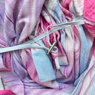 Cotton Candy Swirl Light Crinkle Pre-Tied Scarf