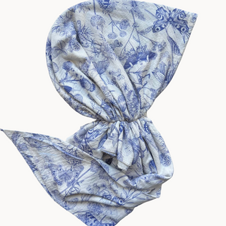 Monarch Toile Light Crinkle Pre-Tied Scarf