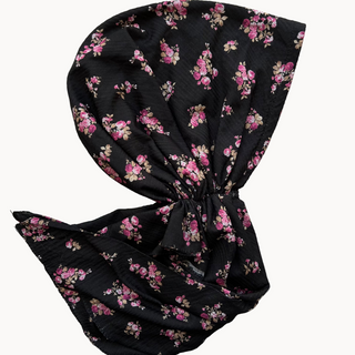 Midnight Rose Light Crinkle Pre-Tied Scarf