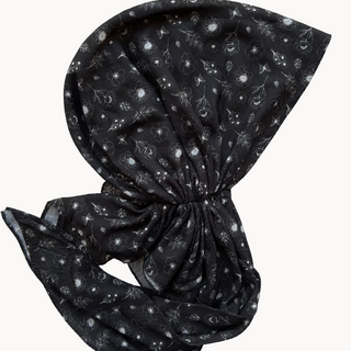 Valeri Signature Bloom Black Light Crinkle Pre-Tied Scarf