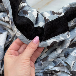 Dusky Bloom Light Crinkle Triangle Scarf
