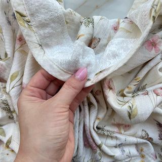 Meadow Whispers Light Crinkle Triangle Scarf