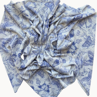 Monarch Toile Light Crinkle Triangle Scarf
