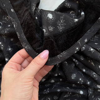 Valeri Signature Bloom Black Light Crinkle Triangle Scarf