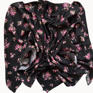 Midnight Rose Light Crinkle Triangle Scarf