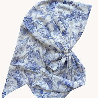 Monarch Toile Light Crinkle Open Pre-Tied Scarf