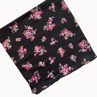 Midnight Rose Light Crinkle Square Scarf