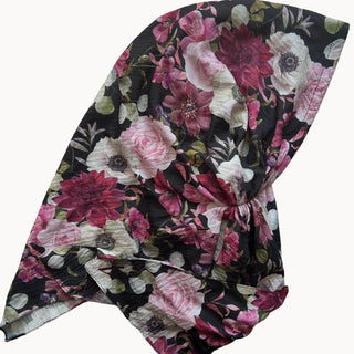 Merlot Bloom Light Crinkle Open Pre-Tied Scarf