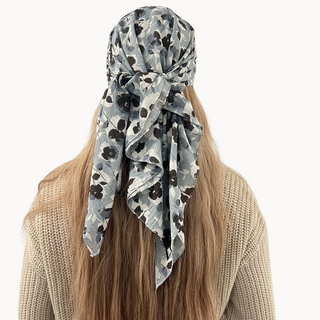 Dusky Bloom Light Crinkle Open Square Scarf