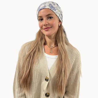 Monarch Toile Light Crinkle Triangle Scarf