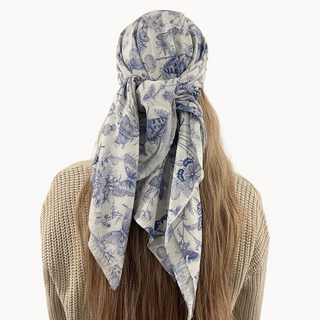Monarch Toile Light Crinkle Square Scarf