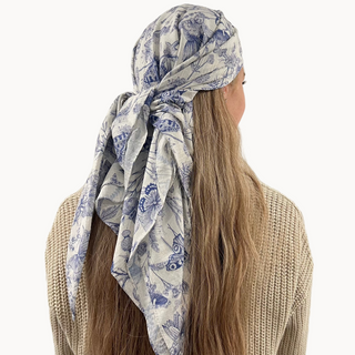 Monarch Toile Light Crinkle Triangle Scarf