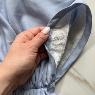 Powder Blue Solid Pre-Tied Scarf