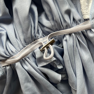 Powder Blue Solid Pre-Tied Scarf