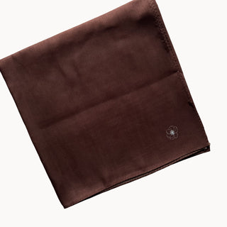 Mocha Brown Solid Square Scarf