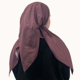 Dark Cherry Solid Open Pre-Tied Scarf