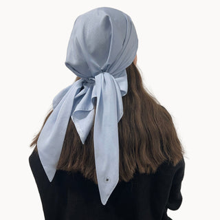 Powder Blue Solid Triangle Scarf