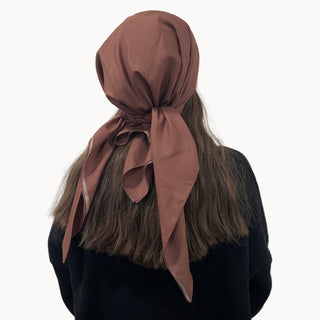 Mocha Brown Solid Triangle Scarf
