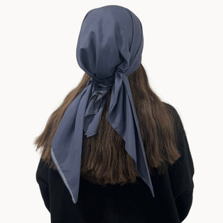 Midnight Blue Solid Triangle Scarf