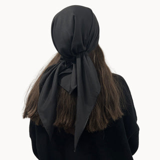 Black Solid Triangle Scarf