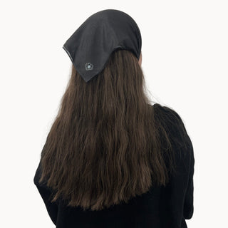 Black Solid Ready-Tied Bandana
