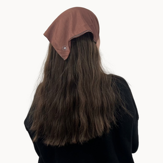 Mocha Brown Solid Ready-Tied Bandana
