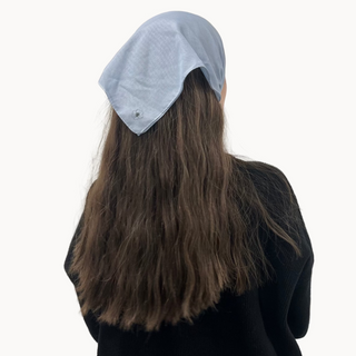 Powder Blue Solid Ready-Tied Bandana