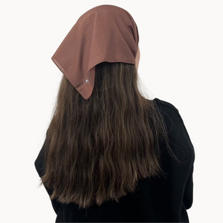 Mocha Brown Solid Bandana Scarf