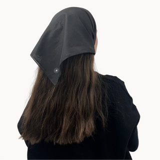 Black Solid Bandana Scarf