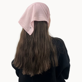 Powder Pink Solid Bandana Scarf