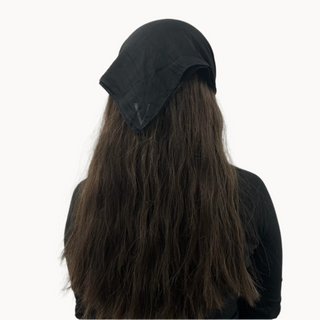 Black Cotton 2.0 Ready-Tied Bandana Scarf