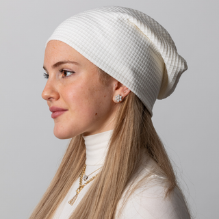 Cream Waffle Beanie